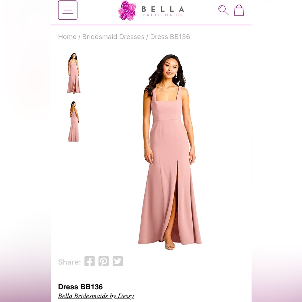 Bridesmaids dress. Bella Bridesmaids. Worn once. Great condition.